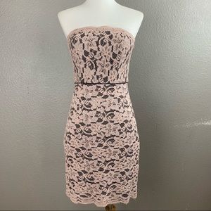 Diane Von Furstenberg Walker strapless dress pink